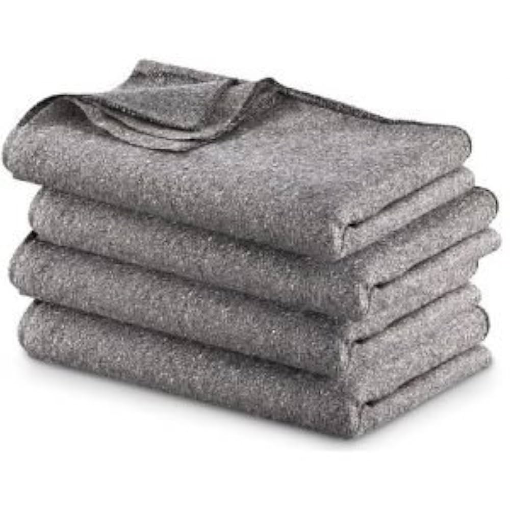 Amazon.com: Military Style Wool Blend Blankets, 4 Pack, 60